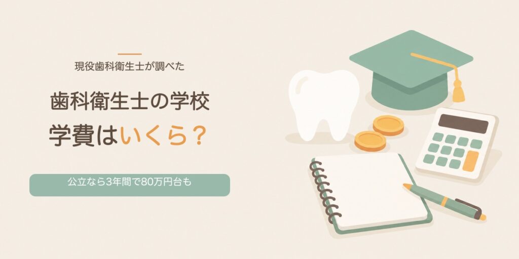 歯科衛生士の学校 学費はいくら？公立なら3年間で80万円台も